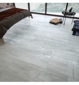 Carrelage Fossil blanc 60x120 cm