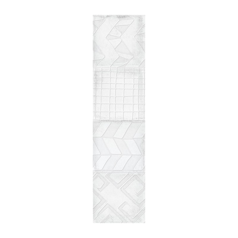 Carrelage Decor Alchimia blanc 7,5x30 cm