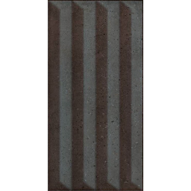 Carrelage Relieve Aston anthracite 12,5x25 cm