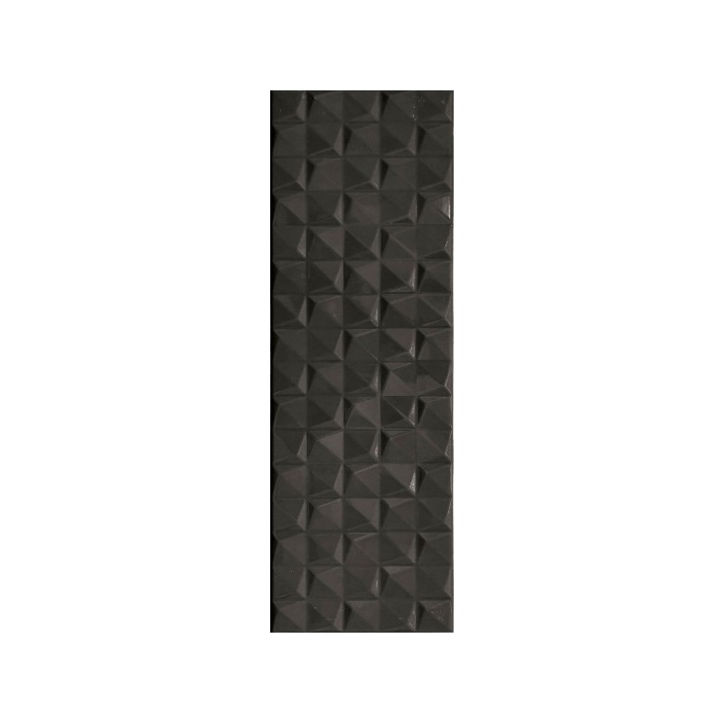 Carrelage Pyramidal noir brillant 20x60 cm