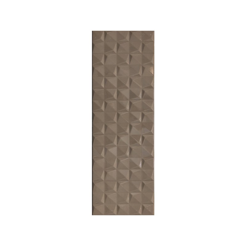 Carrelage Pyramidal marron brillant 20x60 cm