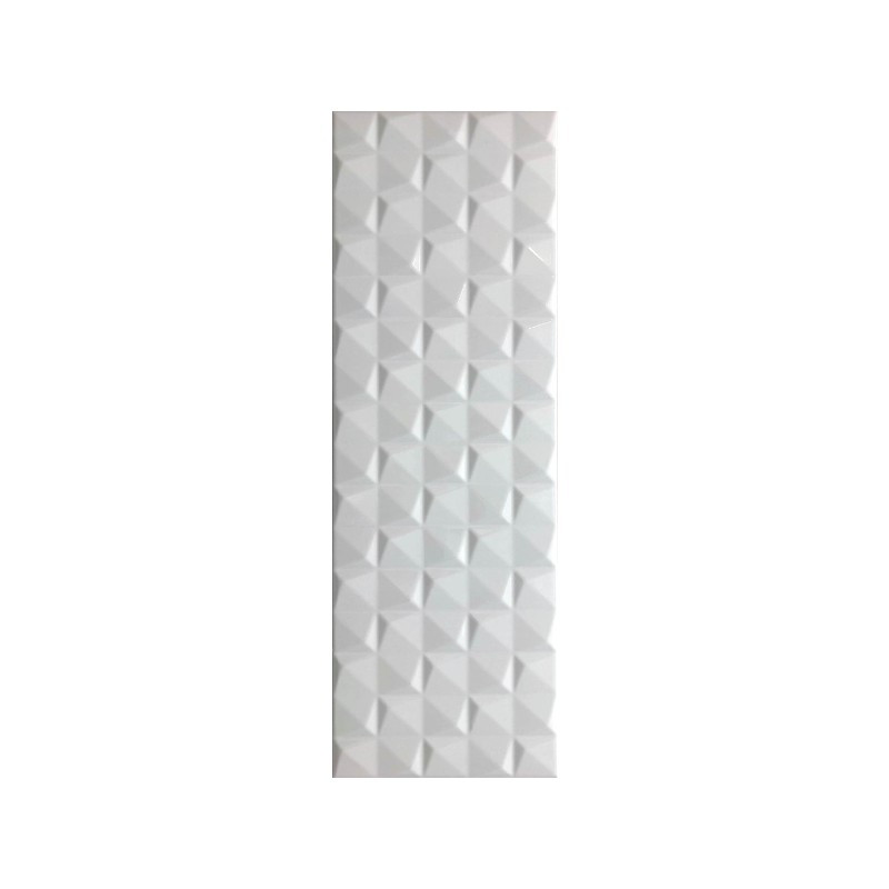 Carrelage Pyramidal blanc brillant 20x60 cm