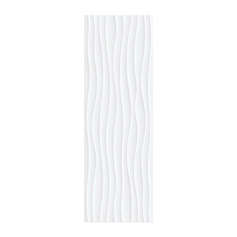 Carrelage Sound blanc brillant 25x75 cm