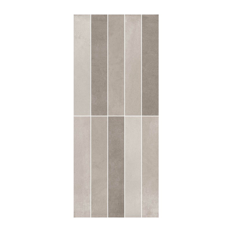 Carrelage Tesel Trace blanc mix 25x60 cm